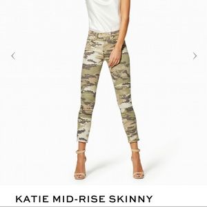 Ramy Brook Kate Mid Rise Skinny Camo Jeans